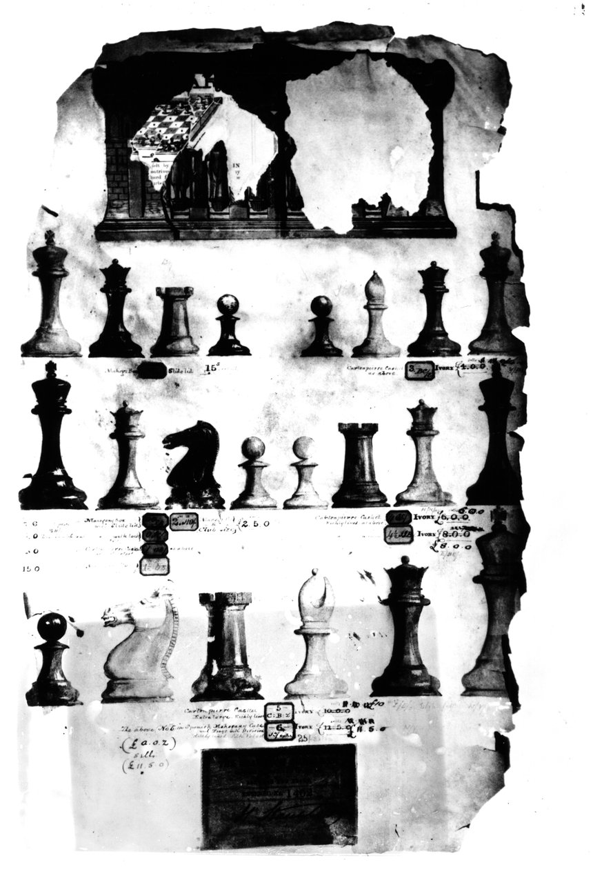 Staunton Chessmen专利图纸（笔和纸上的纸） 作者 英语学校