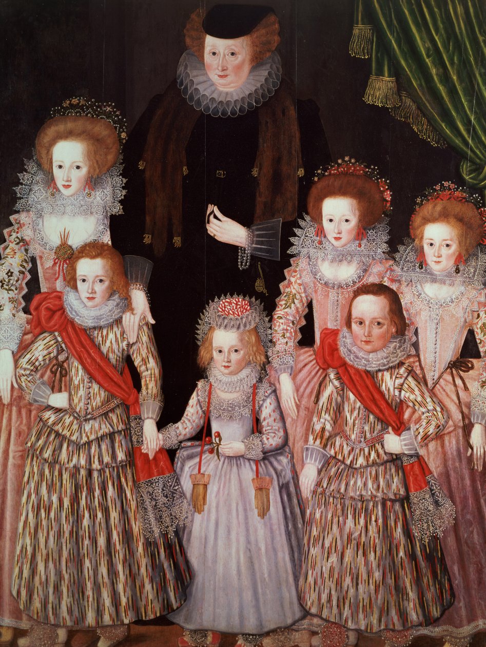 Tasburgh集团：Lettice Cressy，Bodney的Tasburgh夫人，诺福克及其子女，c.1605（小组） 作者 英语学校