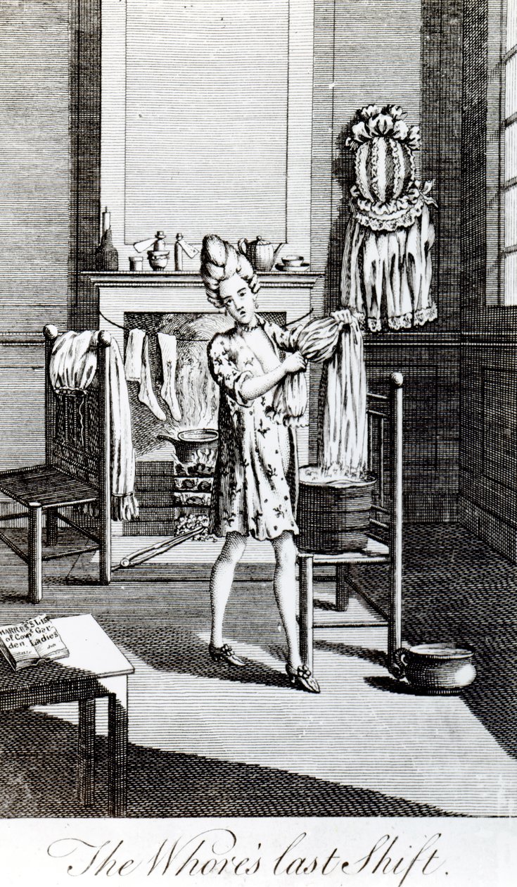 妓女的最后转变，来自“考文特花园杂志”，1773年的插图 作者 英语学校