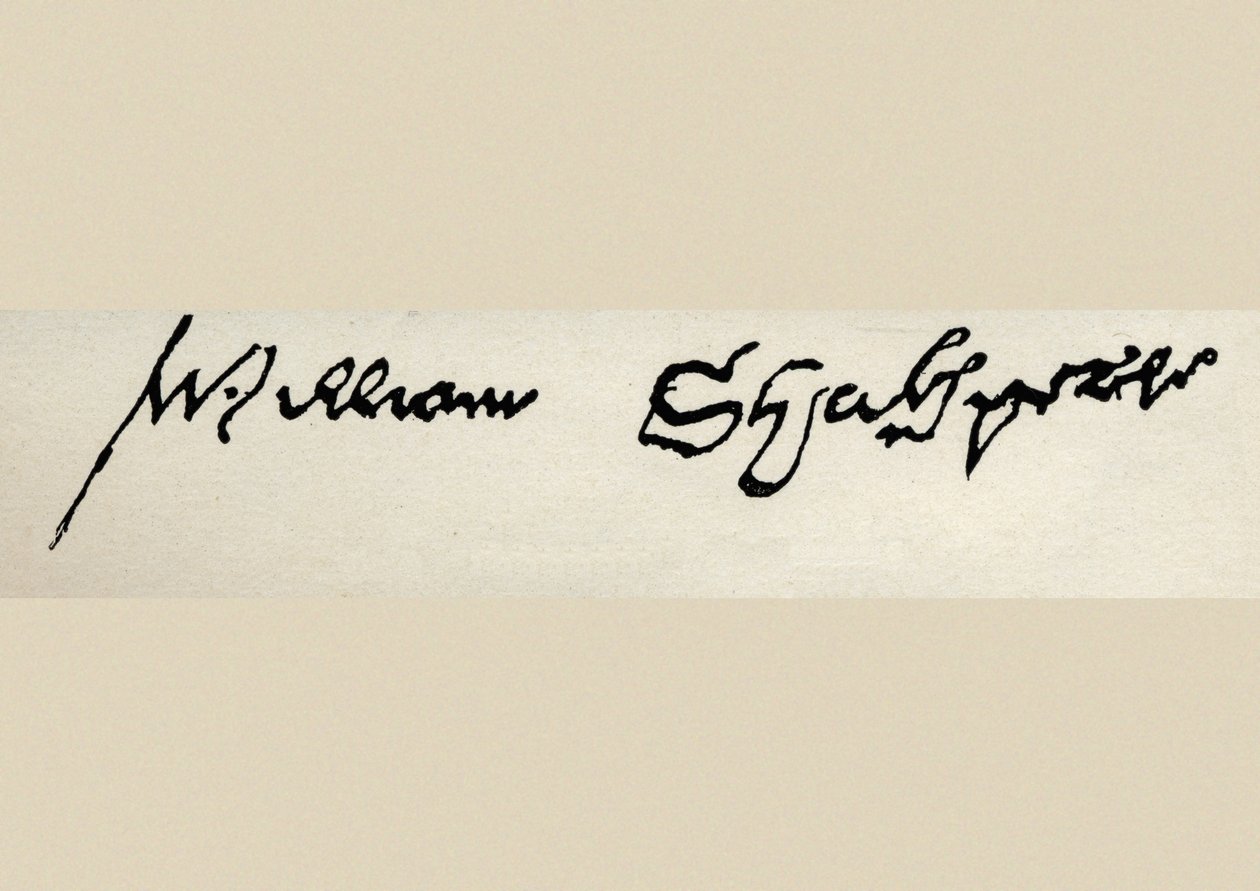 威廉·莎士比亚的签名（1564-1616）（钢笔和墨水） 作者 英语学校