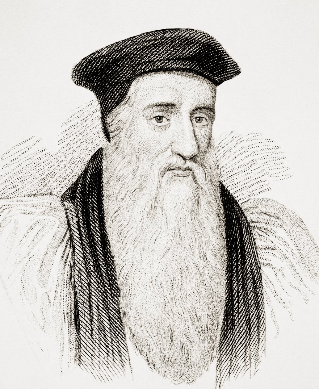 Thomas Cranmer，来自Brougham勋爵和其他人的“Old England&39;s Worthies”，于1880年代出版伦敦 作者 英语学校