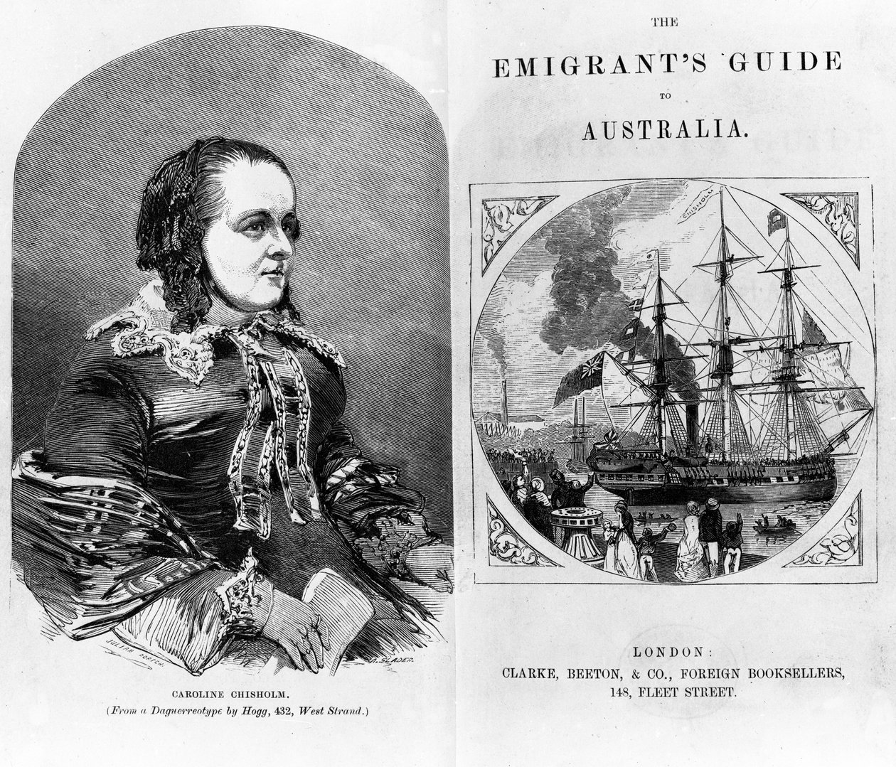 Eneas Mackenzie（1778-1831）的标题页和“澳大利亚移民指南”的标题页，由Clarke，Beeton und Co.出版，1853年 作者 英语学校