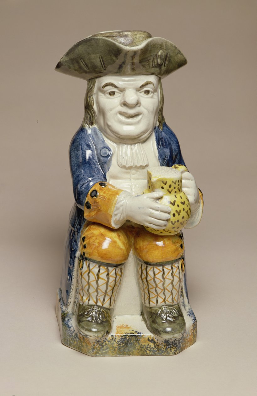 Toby Jug，制作于斯塔福德郡，1790-1810（陶器） 作者 英语学校