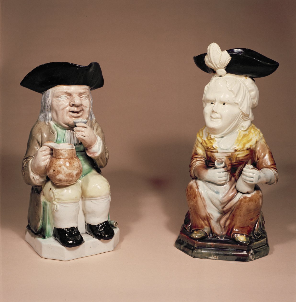 Toby jug和Martha Gunn jug by R.Wood，1770（stoneware） 作者 英语学校