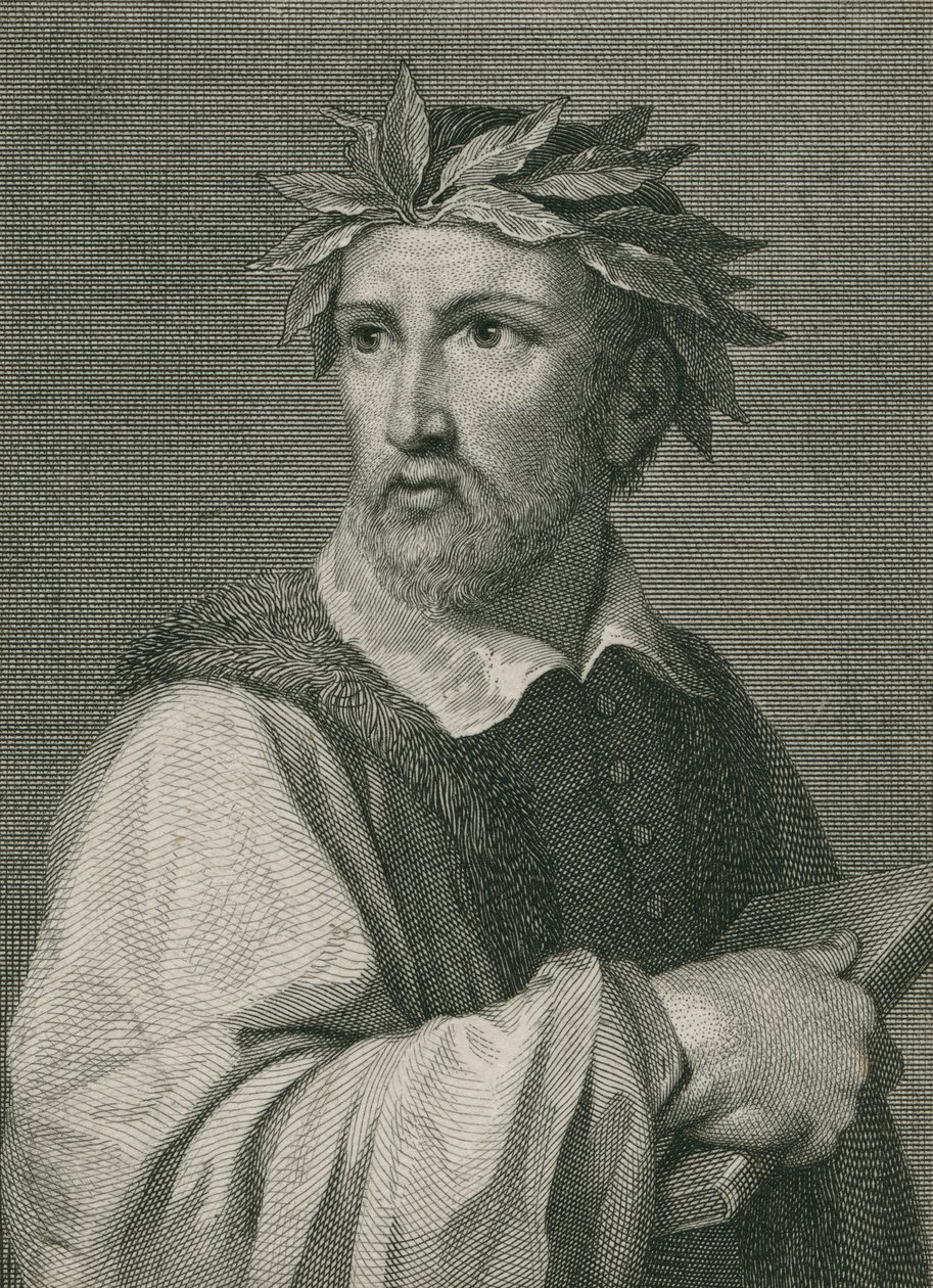 Torquato Tasso来自1833年出版的“肖像画廊” 作者 英语学校