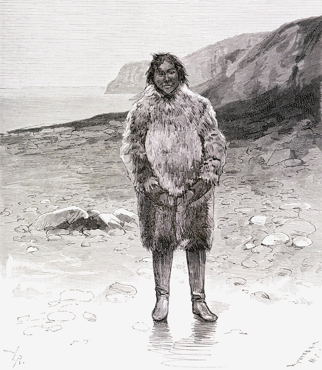 传统的爱斯基摩服饰，来自&39;The English Illustrated Magazine&39;，1891-92 作者 英语学校