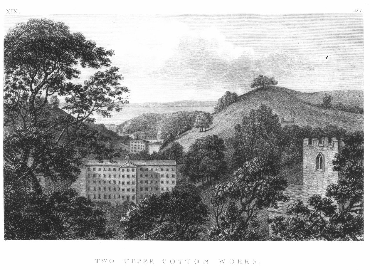 两个上层棉花厂，新拉纳克纺织厂，1796年 作者 英语学校