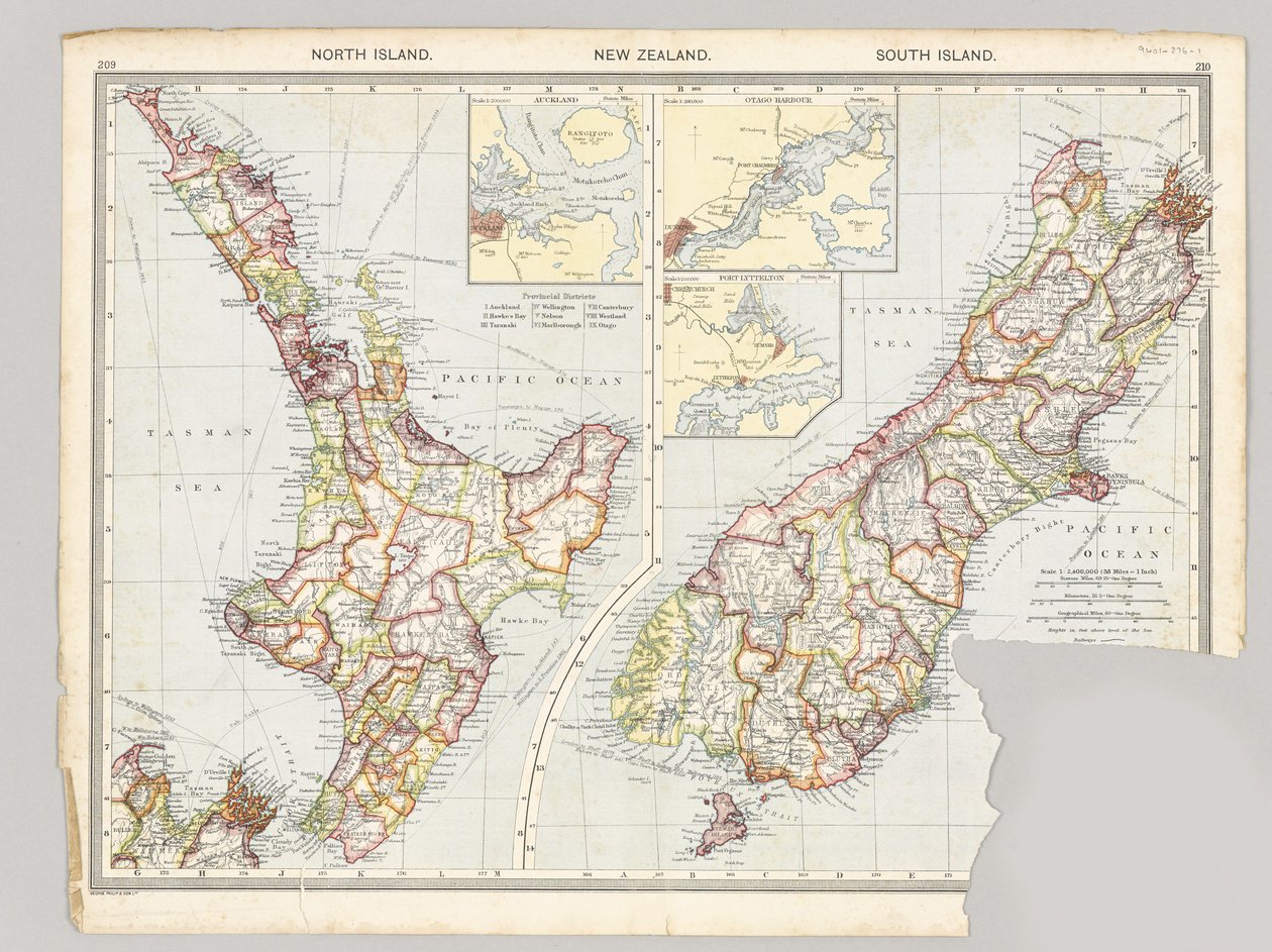 新西兰塔拉纳基的两张地图显示了1860年至1872年毛利人战争期间米德尔塞克斯军团的行动 作者 英语学校