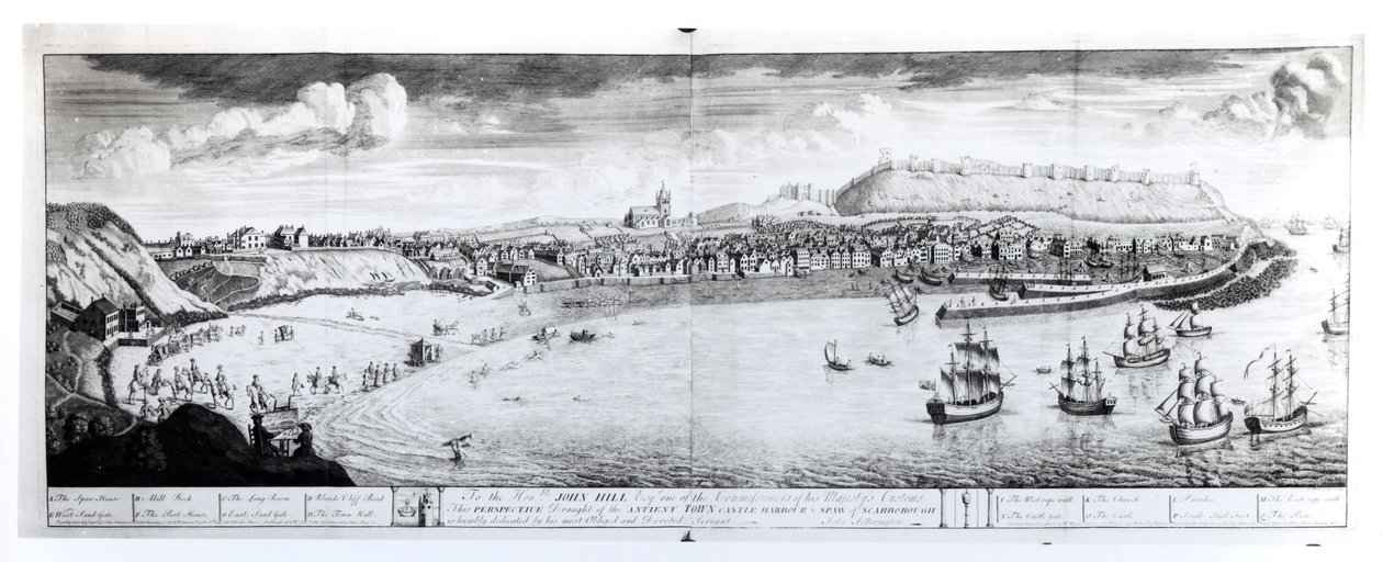 斯卡伯勒的视图，1735年 作者 英语学校