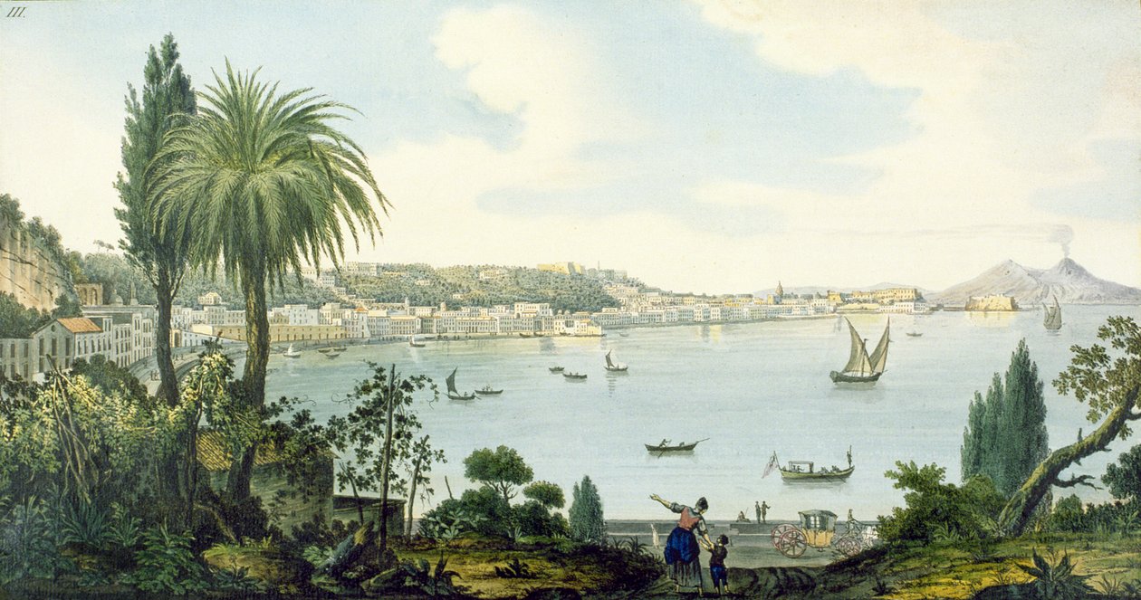 那不勒斯湾和维苏威火山的看法，板块III从Sir William Hamiltons Campi Phlegraeiae（补充），1779（wc） 作者 英语学校