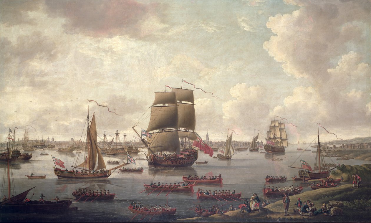 1761年泰晤士河的视图 作者 英语学校