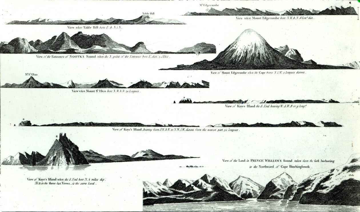 关于美国西海岸的观点，c.1778 作者 英语学校