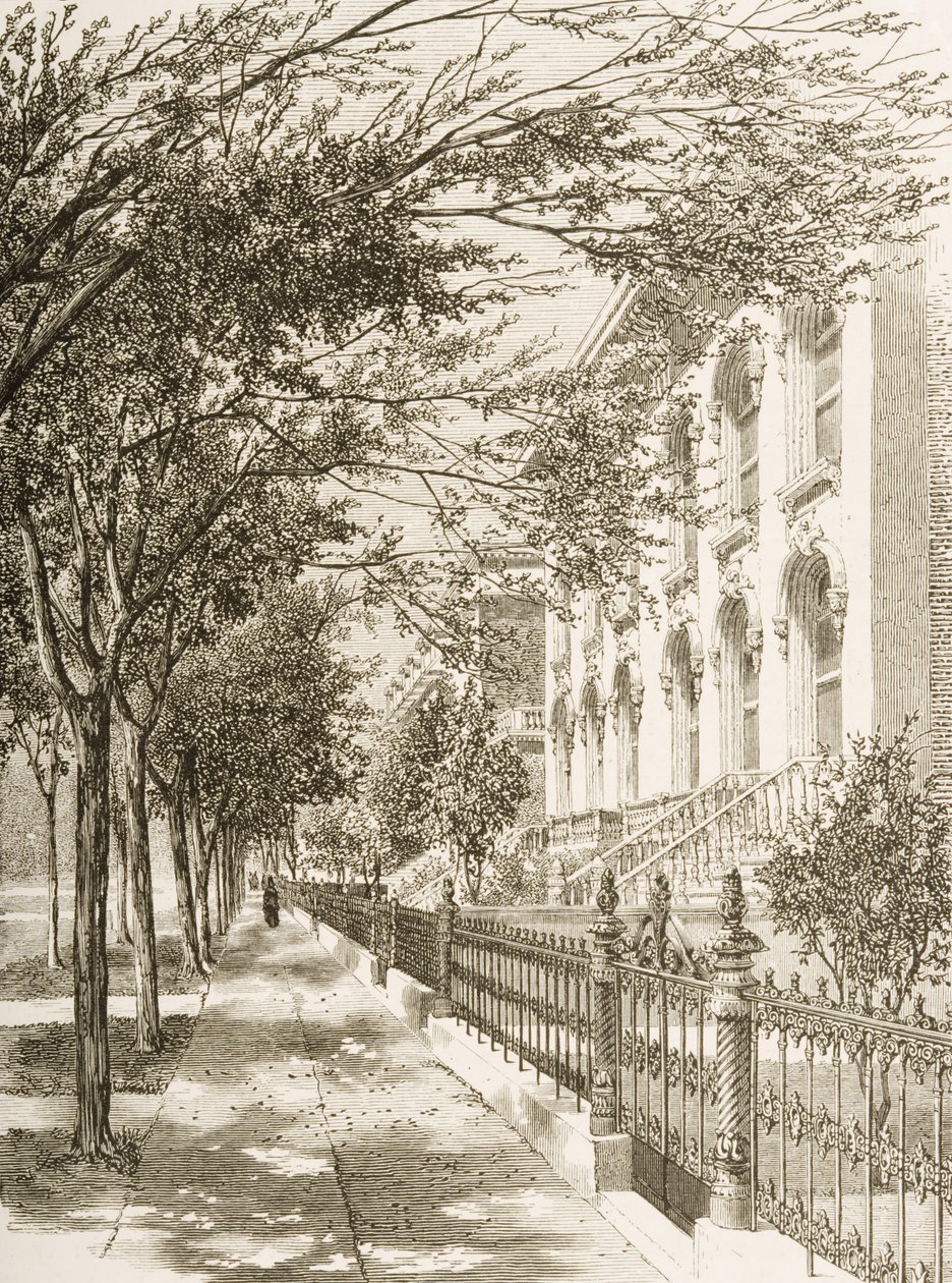 1870年芝加哥Wabash大道，1876年出版的宗教信仰学会出版的“美国图片” 作者 英语学校