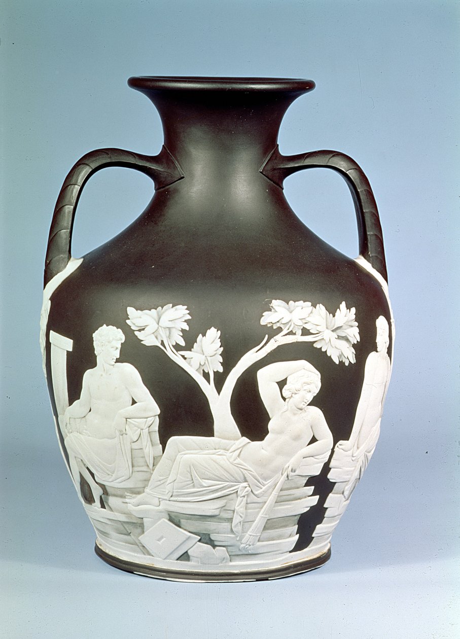 Wedgwood Stoneware复制波特兰花瓶，1790年（陶瓷） 作者 英语学校
