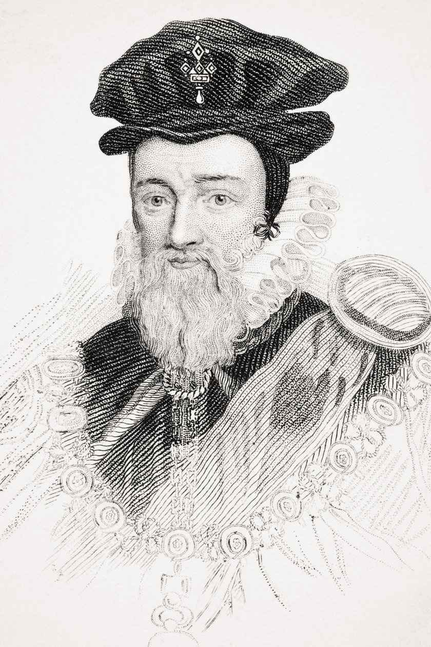 威廉·塞西尔（William Cecil），由布鲁格勋爵（Lord Brougham）撰写的“英格兰的旧情人”（England&39;s Old Worthies），于1880年出版 作者 英语学校
