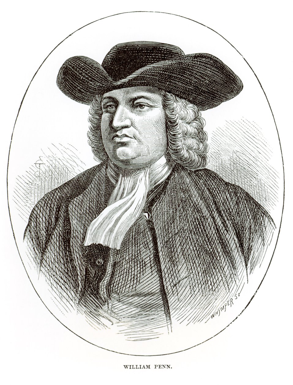William Penn（1644-1718）由Josiah Wood Whymper（1813-1903）刻 作者 英语学校