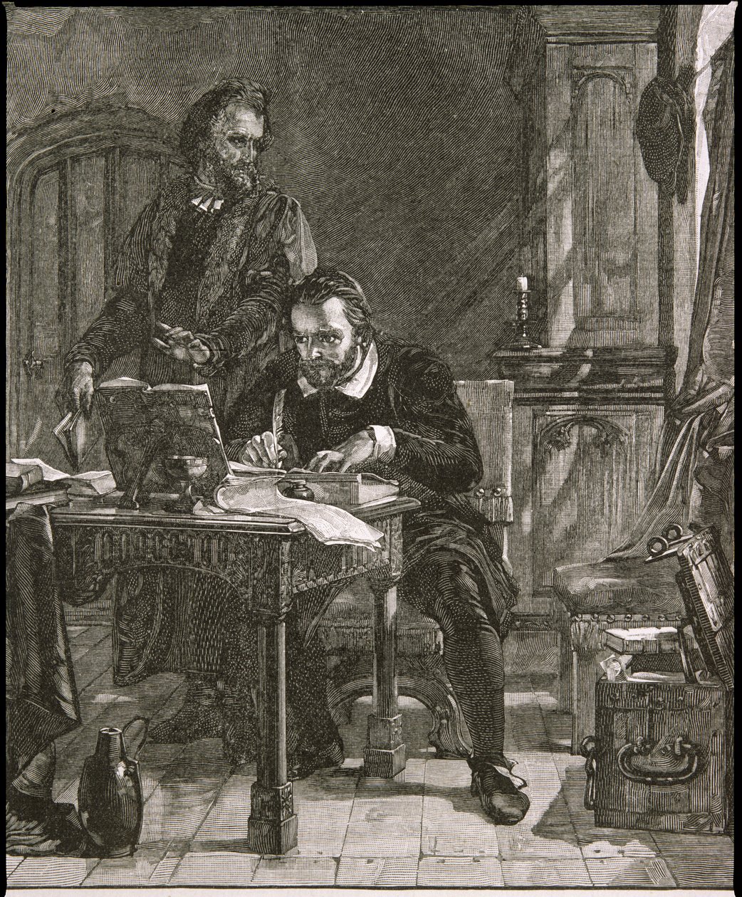 William Tyndale（c.1492-1536）在工作 作者 英语学校