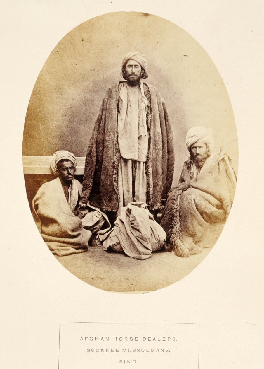 阿富汗马经销商Soon，来自印度人民的Sind，由J. Forbes Watson撰写，1868年出版（蛋白印刷品） 作者 英国摄影师