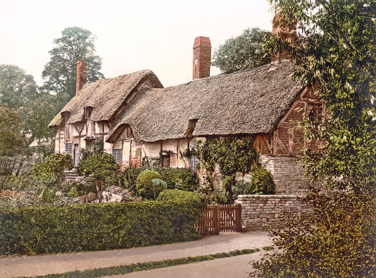 安妮海瑟薇小屋位于埃文河畔斯特拉特福，1890-1900 作者 英国摄影师