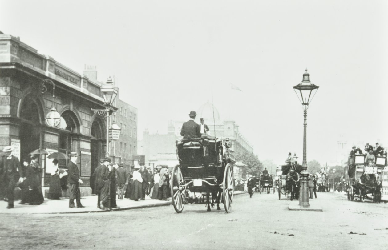 Baker Street Station，Marylebone Road，Westminster LB：1895年在Baker Street向东看 作者 英国摄影师