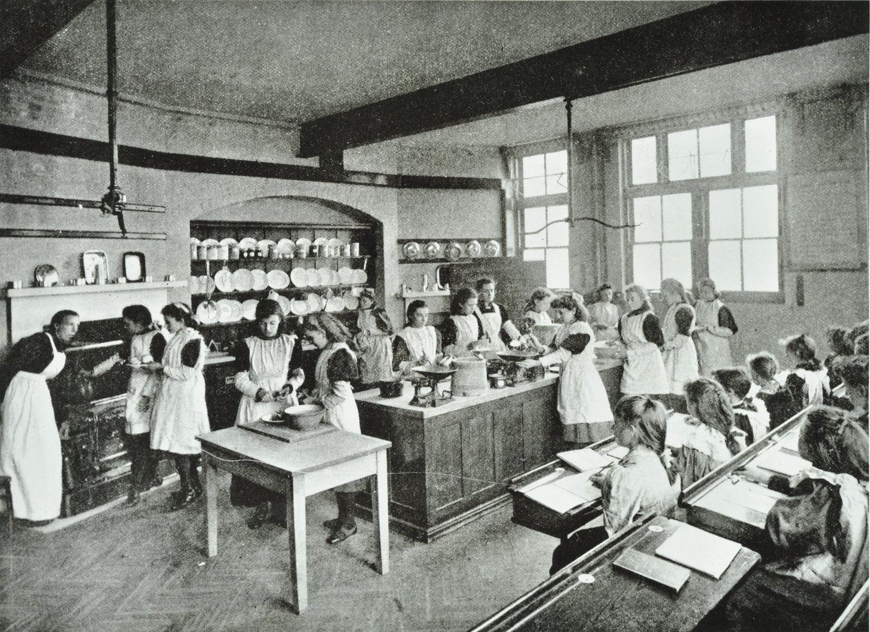 烹饪班，1896年 作者 英国摄影师