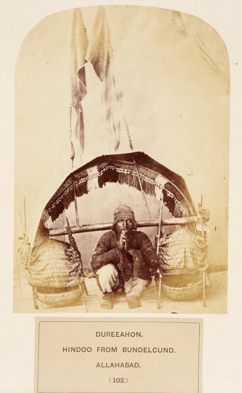 Dureeahon，印度人来自Bundelcund，来自印度人民的Allahabad，由J. Forbes Watson出版，1868年出版（蛋白印刷品） 作者 英国摄影师
