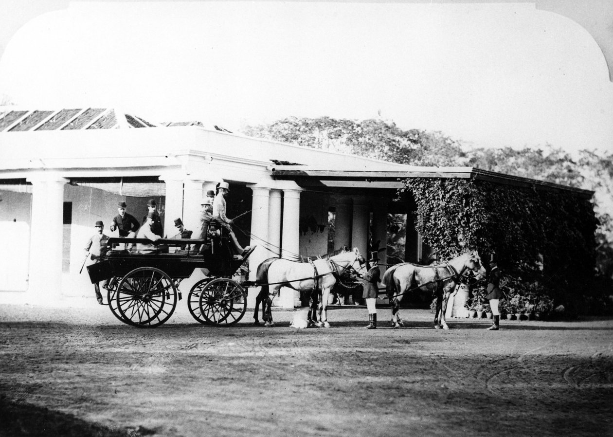 印度殖民地的马车，1870年代 作者 英国摄影师