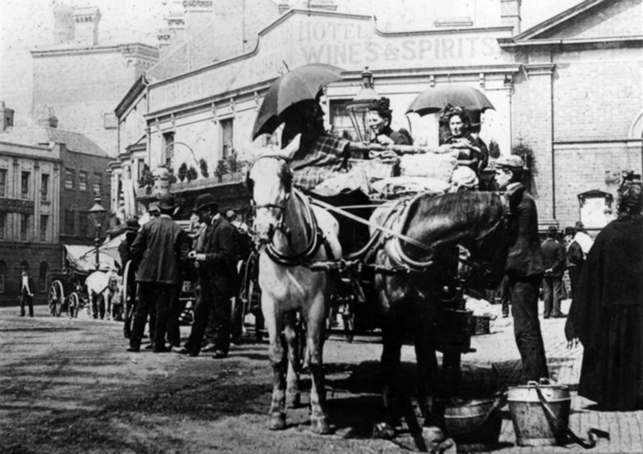 马车，牛津街，基德明斯特，1910年 作者 英国摄影师