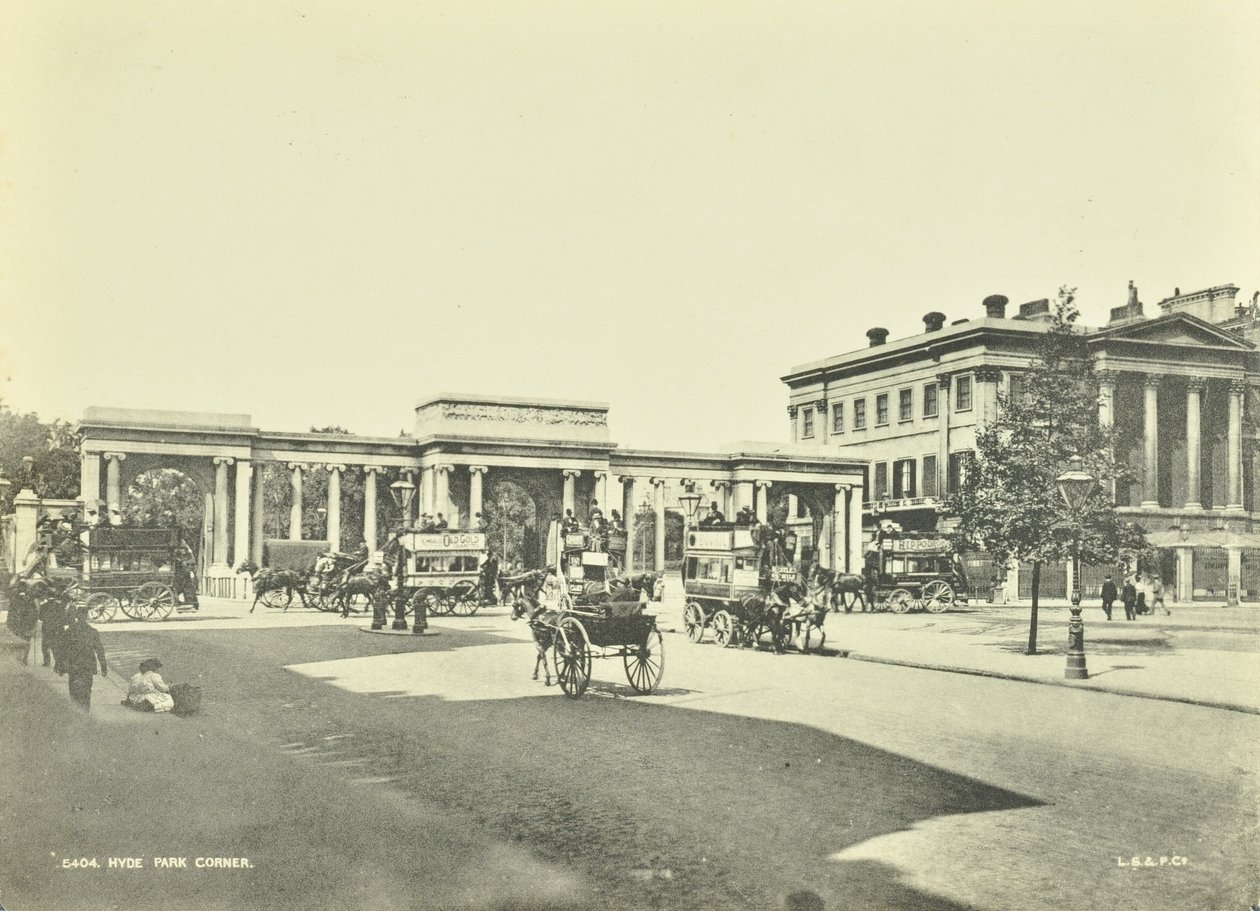 海德公园角，威斯敏斯特LB：向北看，1896年 作者 英国摄影师