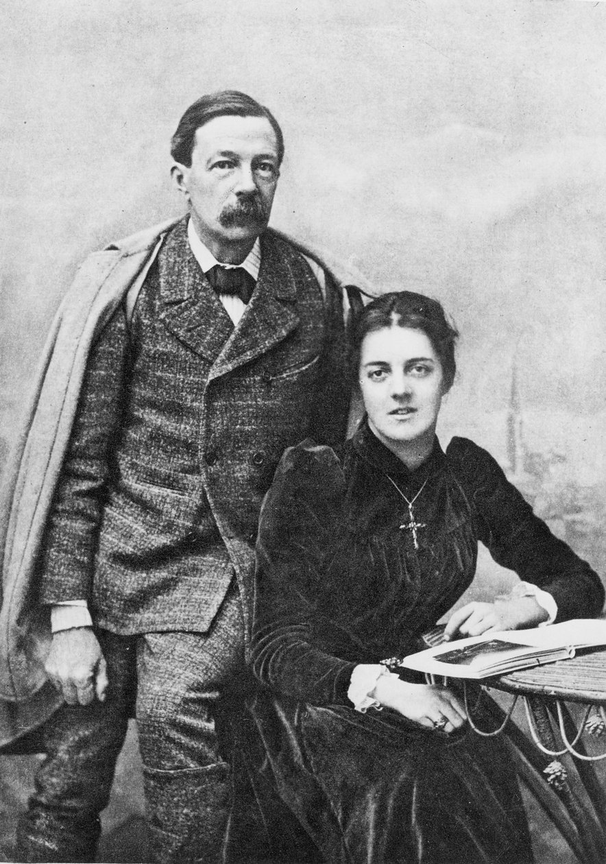John Addington Symonds（1840-93）和他的女儿，1891年 作者 英国摄影师