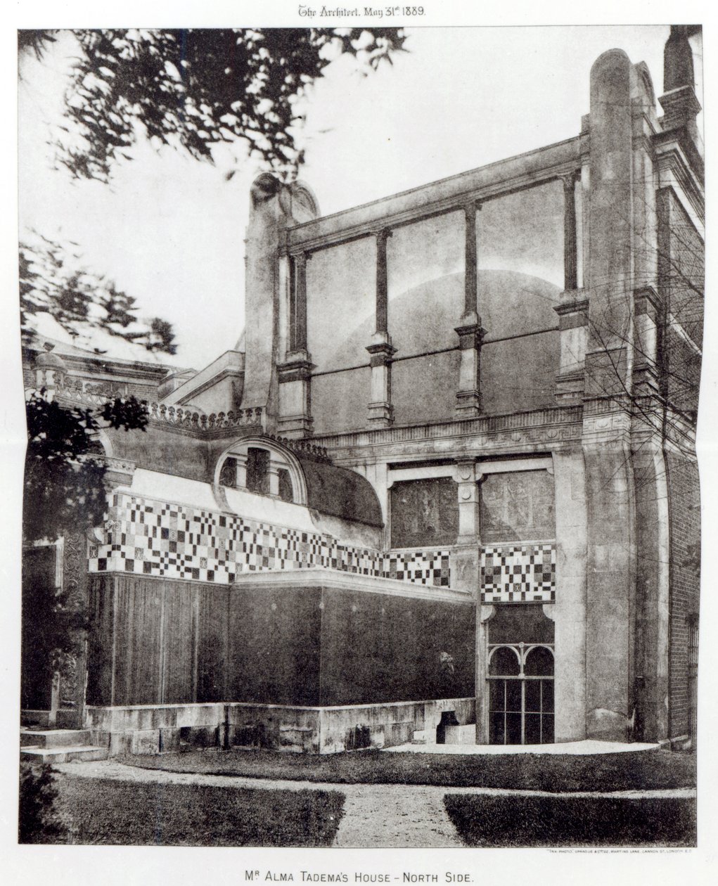 1889年伦敦格罗夫恩德路34号北侧Alma Tademas House先生 作者 英国摄影师