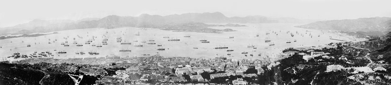 香港港口全景，c.1878 作者 英国摄影师