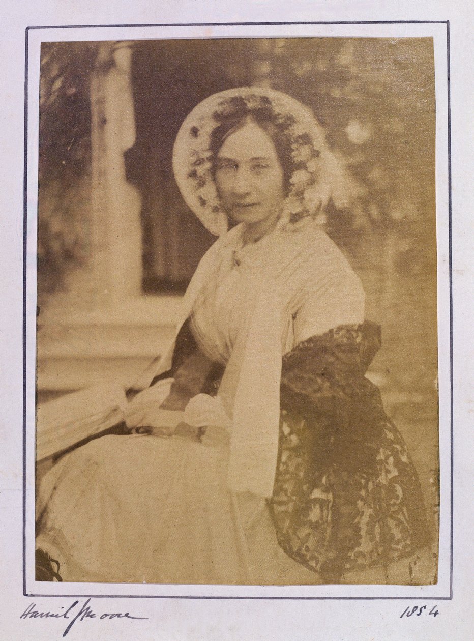 Harriet Jane Moore的肖像（1801-84）1854年（蛋白印刷品） 作者 英国摄影师