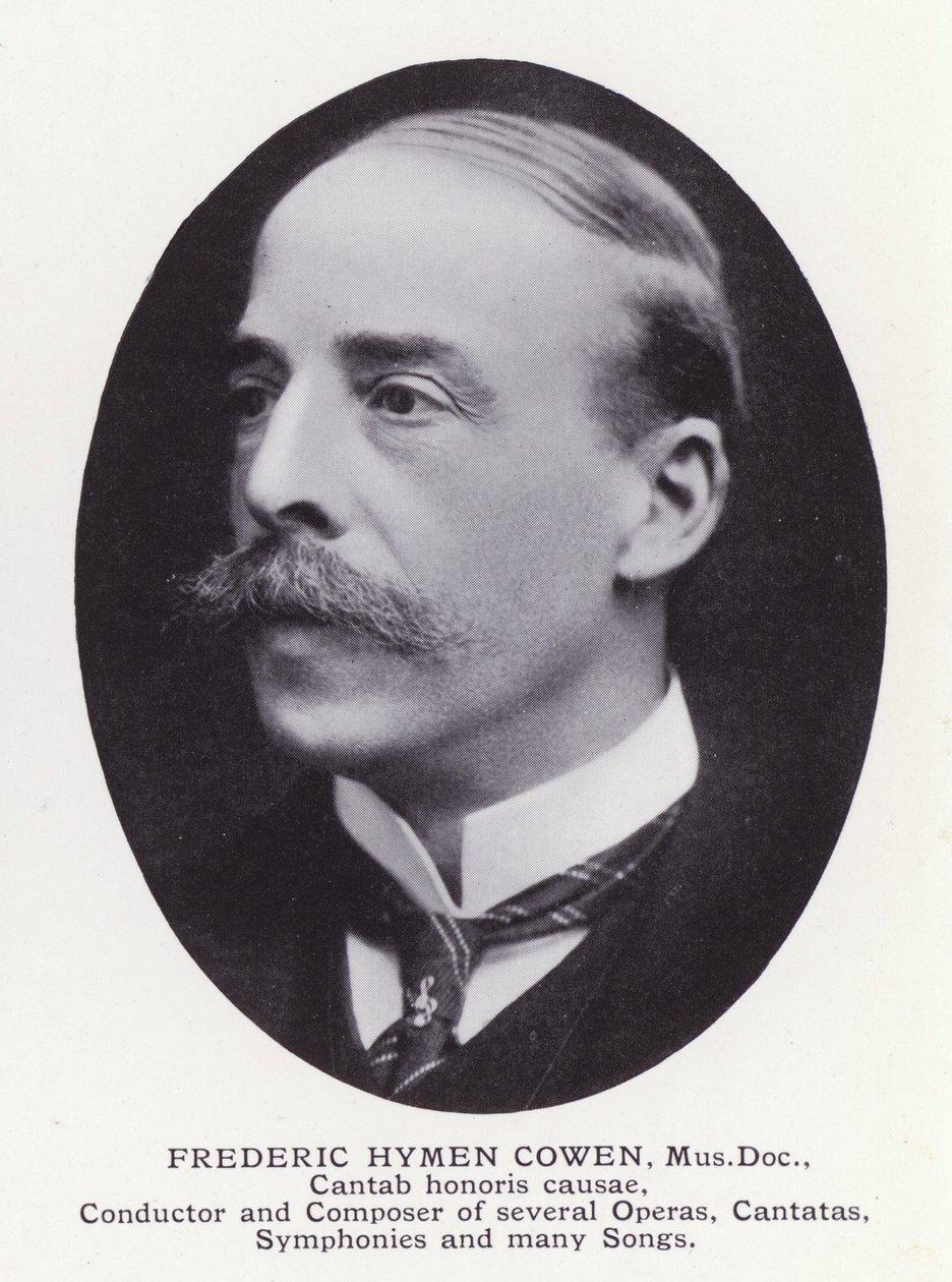 伦敦的知名人士。Frederic Hymen Cowen（黑白照片 作者 英国摄影师