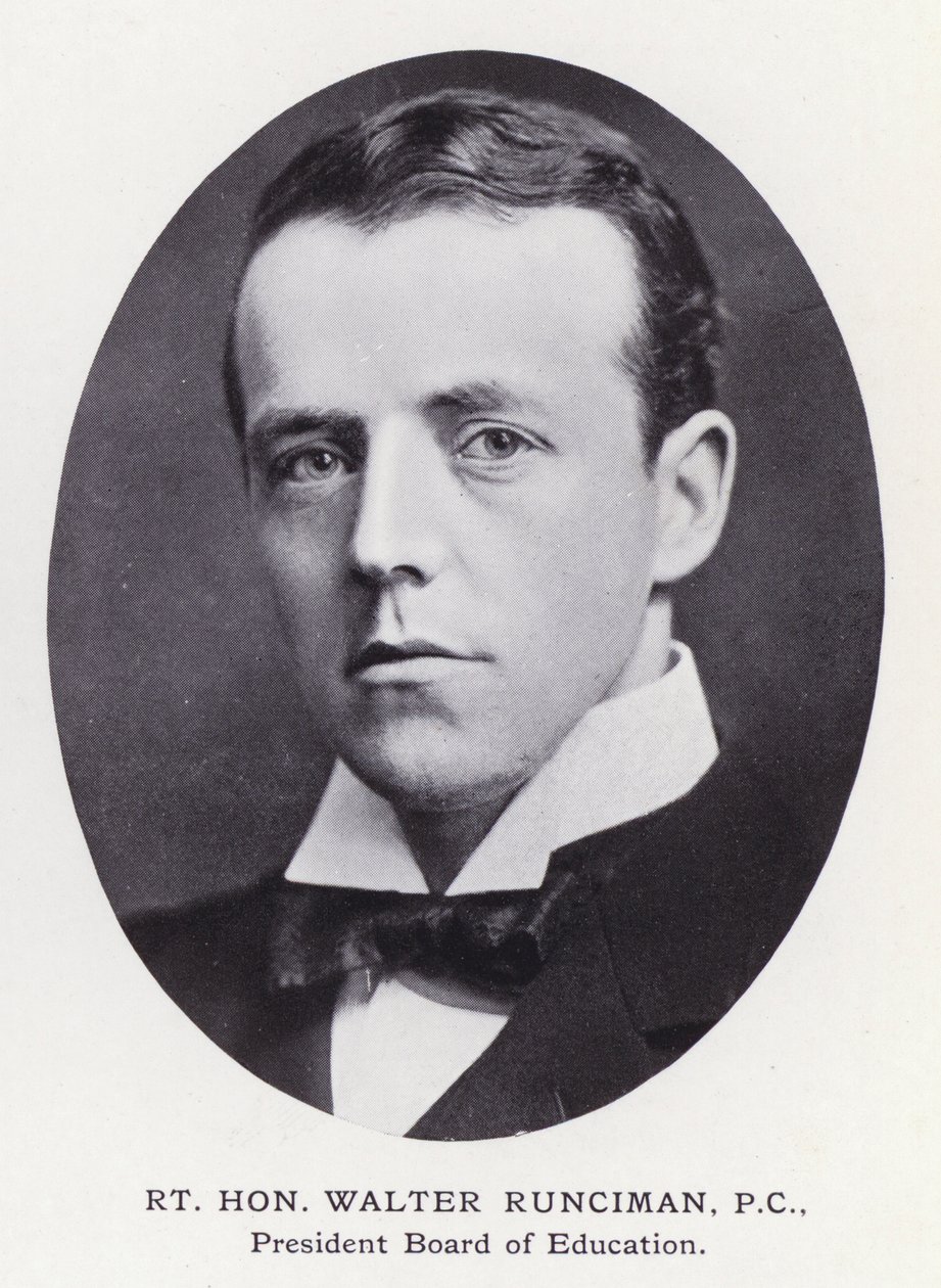 伦敦杰出人物：Rt Hon Walter Runciman（黑白照片） 作者 英国摄影师