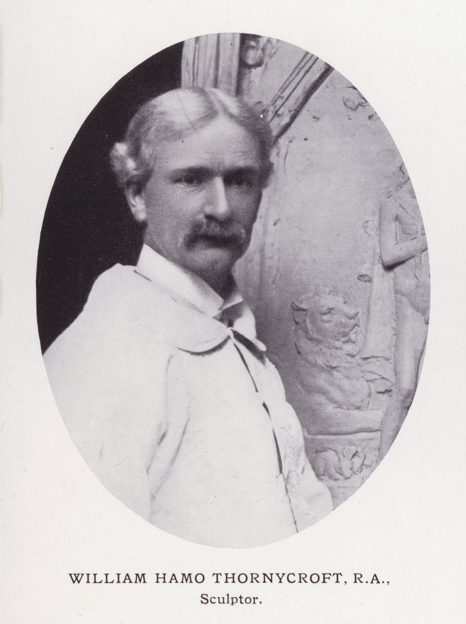 伦敦的知名人士。William Hamo Thornycroft（黑白照片）。 作者 英国摄影师