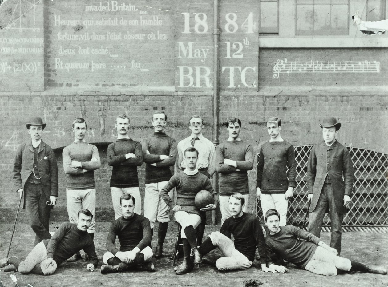 Rosendale Road School：足球队，1884年 作者 英国摄影师