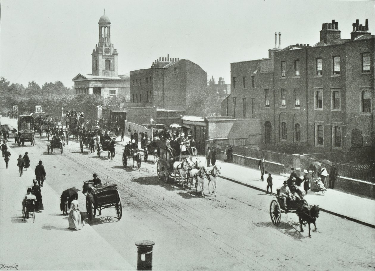 圣马克斯，克拉珀姆路：肯尼顿路，1894年 作者 英国摄影师