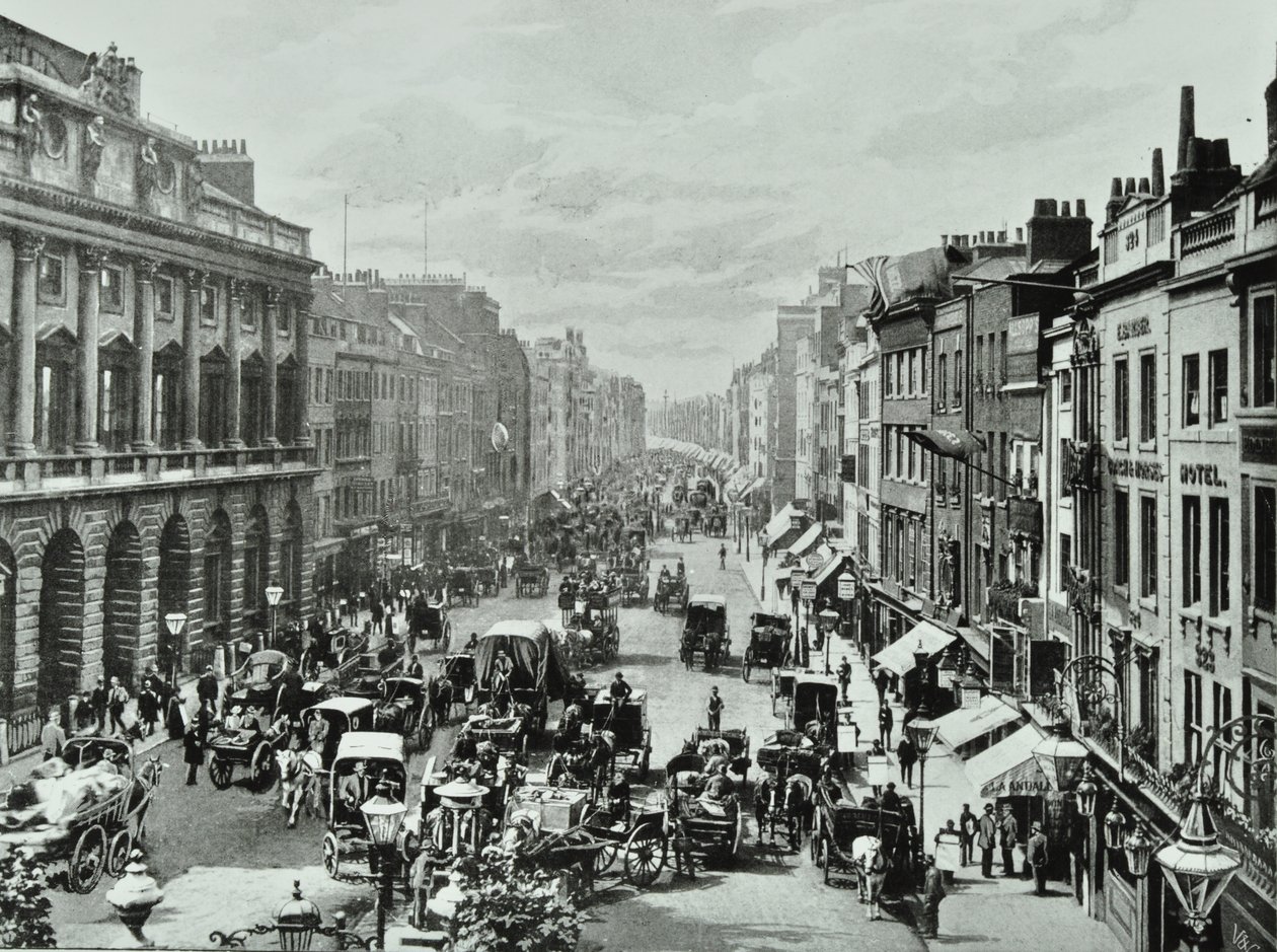 Somerset House，Strand，Westminster LB：1895年从Saint Mary-le-Strand向西看 作者 英国摄影师