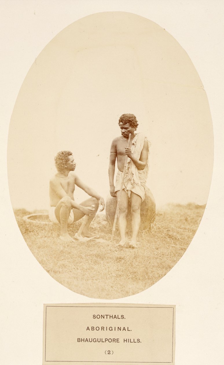 Sonthals，原住民，Bhaugulpore Hills，来自印度人民，由J. Forbes Watson出版，1868年出版（蛋白印刷品） 作者 英国摄影师