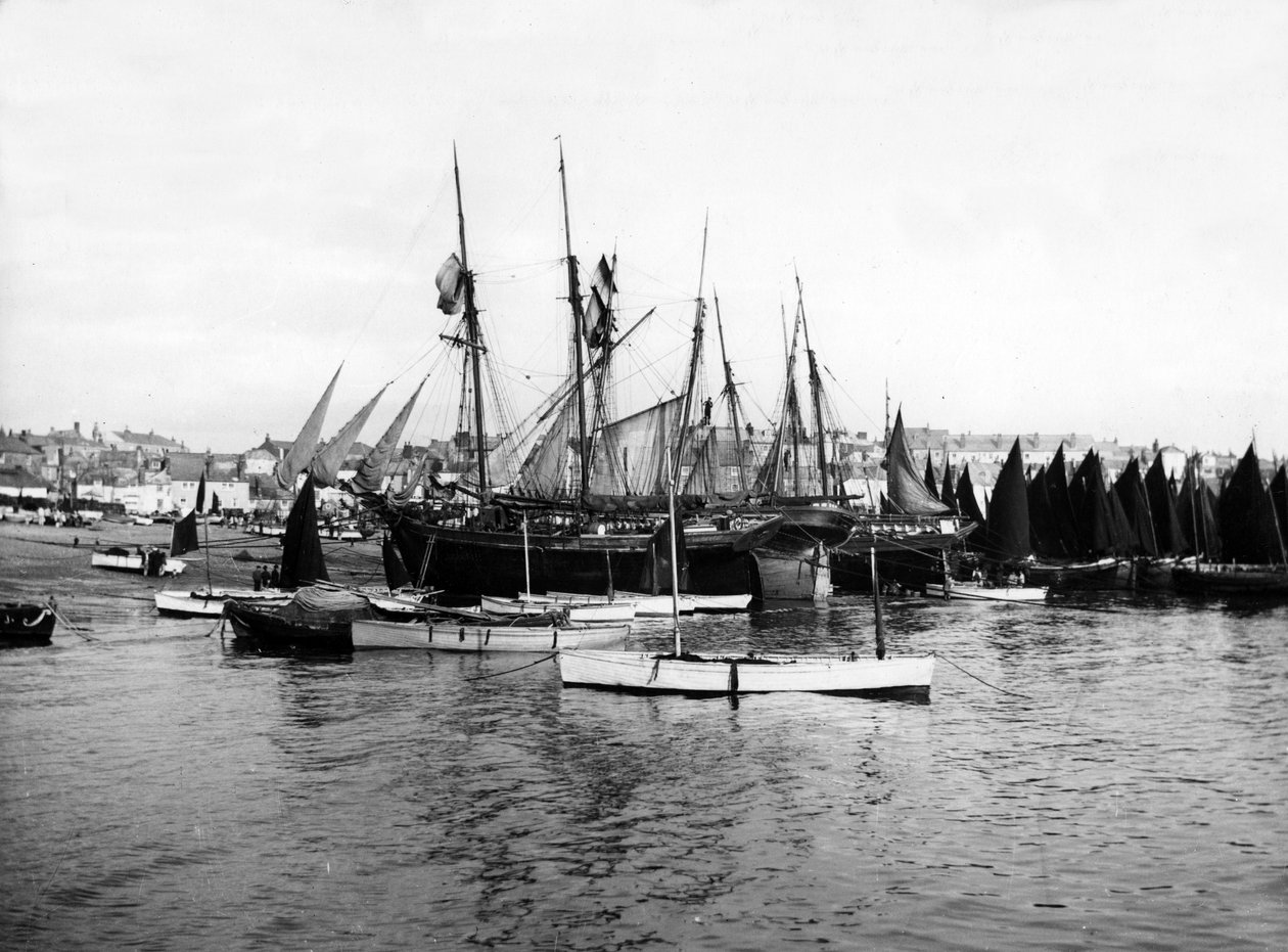 圣艾夫斯港，1880  -  99年 作者 英国摄影师