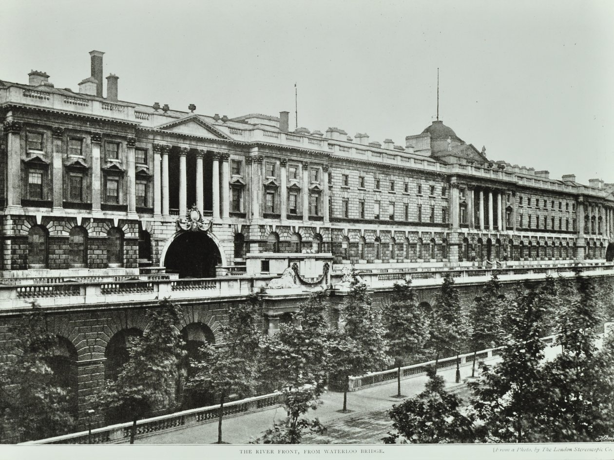 Victoria Embankment，Westminster LB：Somerset House，海拔维多利亚堤防，1896年 作者 英国摄影师
