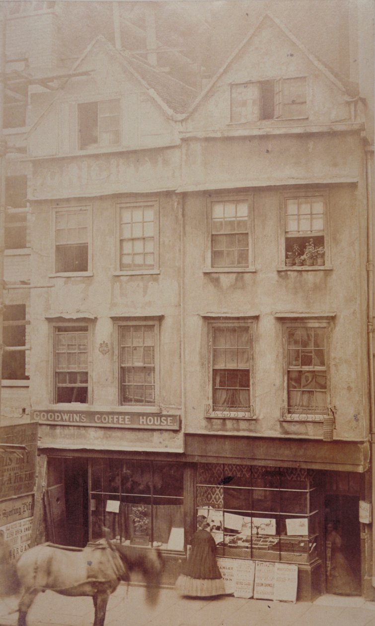 鉴于Goodwins咖啡馆，Aldersgate街，1880年（棕褐色印刷品） 作者 英国摄影师
