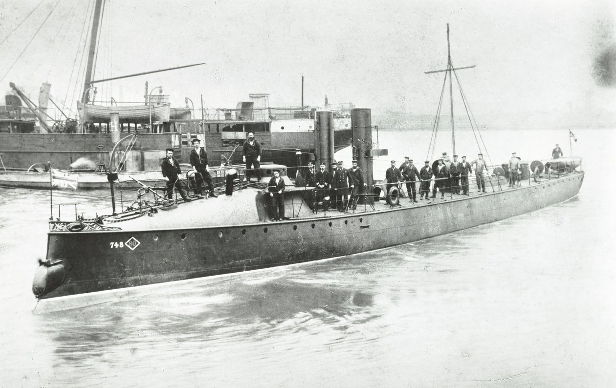 Yarrow and Company Shipbuilding Works，Isle of Dogs，鱼雷船没有。 80，伦敦，1887年 作者 英国摄影师