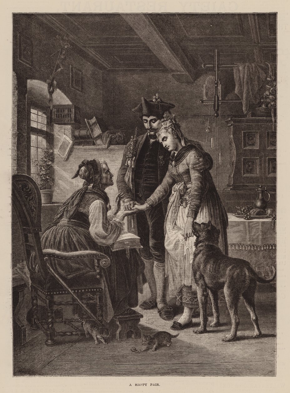 幸福的一对（雕刻） 作者 英语学校