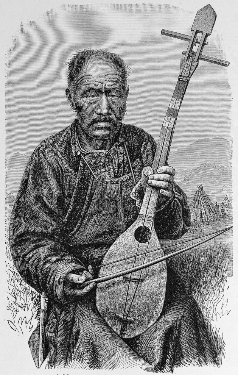 蒙古音乐家，来自“人类历史”，第三卷，由Friedrich Ratzel教授，1898年 作者 英语学校