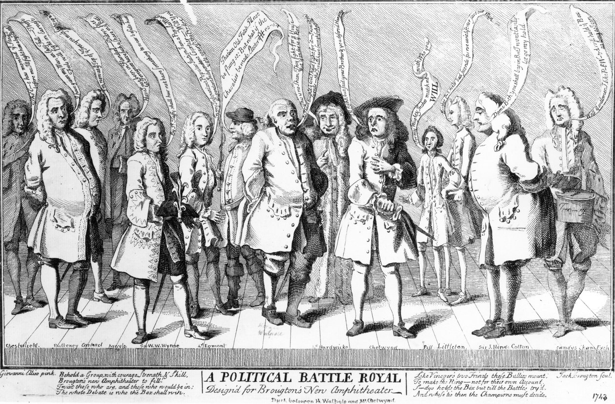 Bounceons New Amphitheatre的政治战争皇家设计，c.1743 作者 英语学校