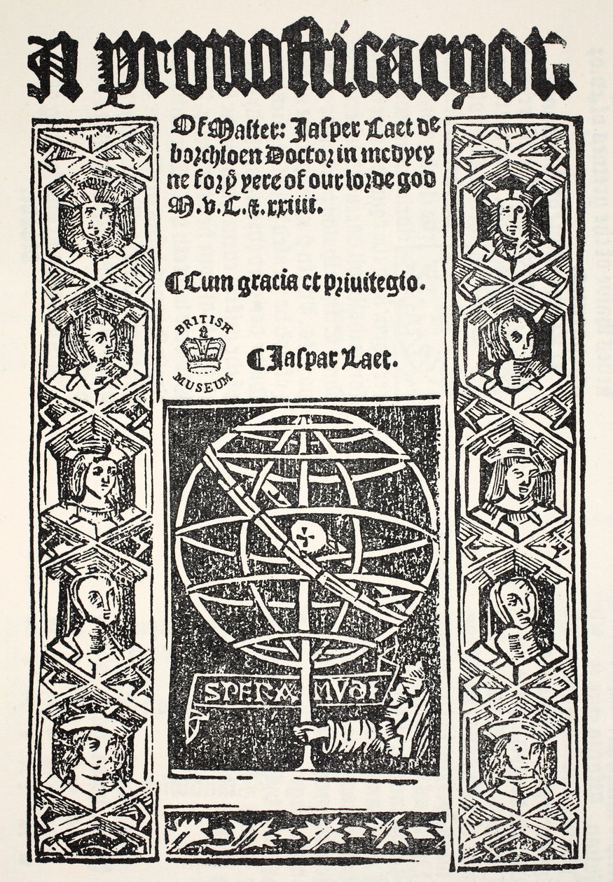由Jasper Laet撰写的Prognostication（1485-1532），由R. Bankes，1524年出版 作者 英语学校