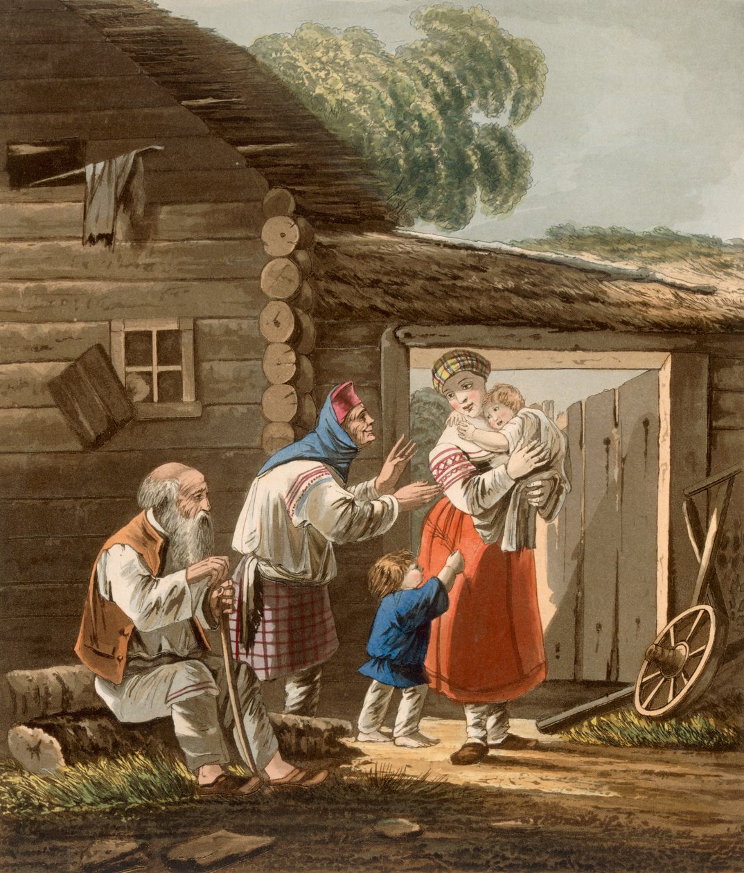 俄罗斯农民家庭，1823年 作者 英语学校