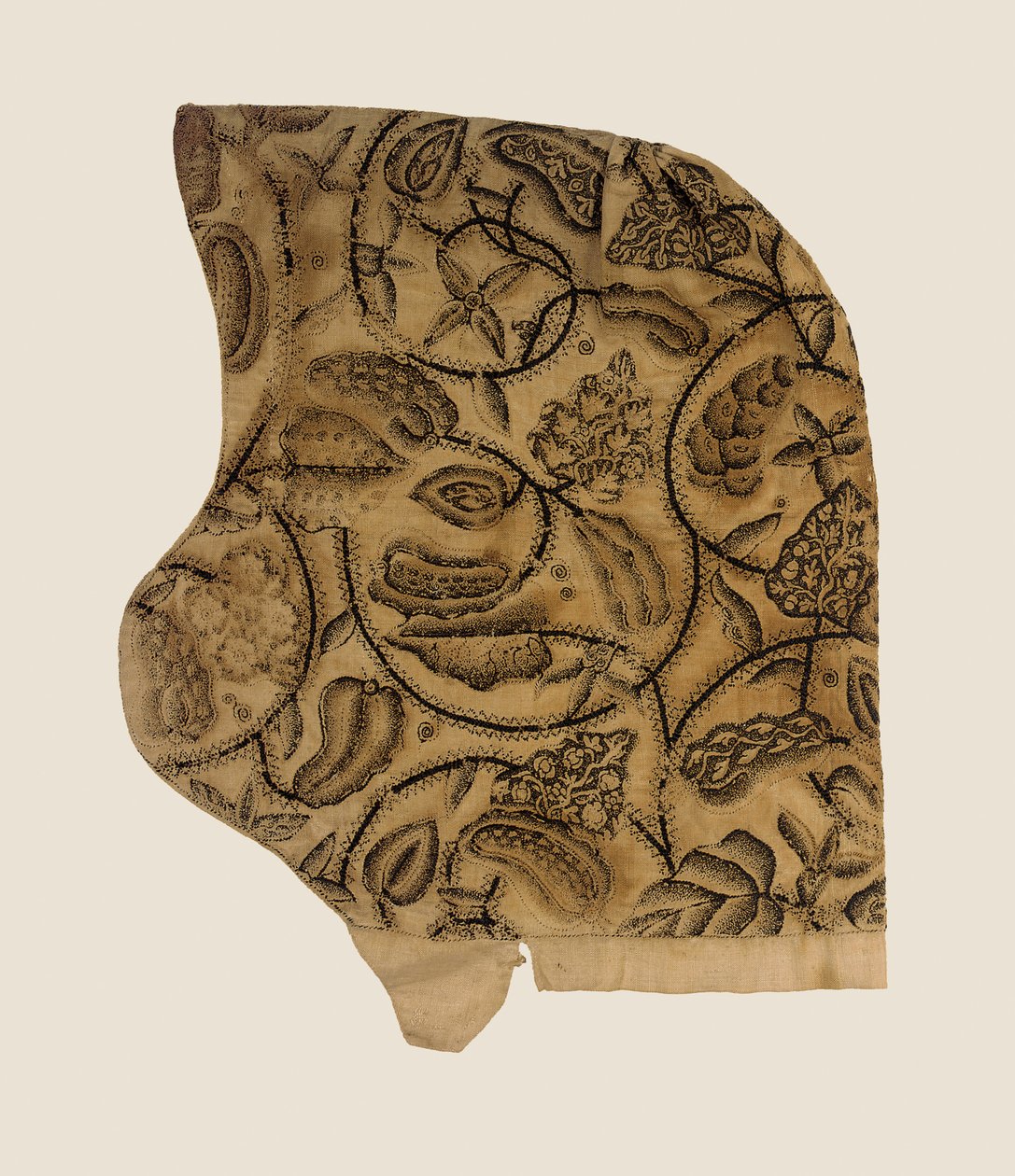 精美的Blackwork Coif，1620-40 作者 英语学校